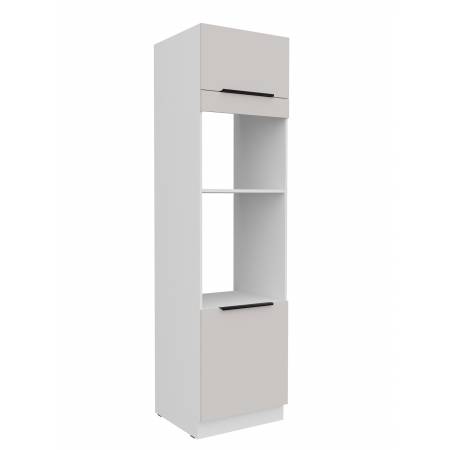 Zabudowa piekarnika i mikrofalówki 60 cm kaszmir + biały CAROL 60 DPM-210 2F